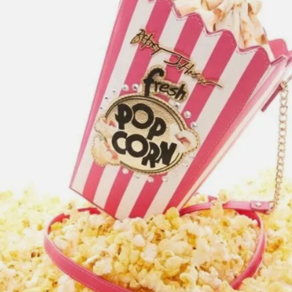 Betsey Johnson Popcorn Cross Body Purse - Tie Close Bet2 - Picture 5 of 9
